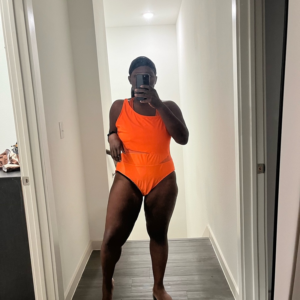 SHEIN Orange One Piece Swimsuit